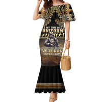Polynesia Veterans Day Mermaid Dress Thank You Veterans Polynesian Pattern LT05 Women Gold - Polynesian Pride