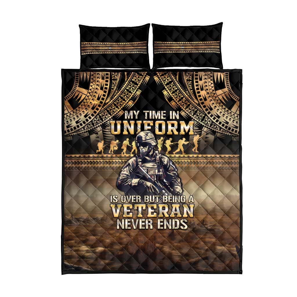 Polynesia Veterans Day Quilt Bed Set Thank You Veterans Polynesian Pattern LT05 - Polynesian Pride
