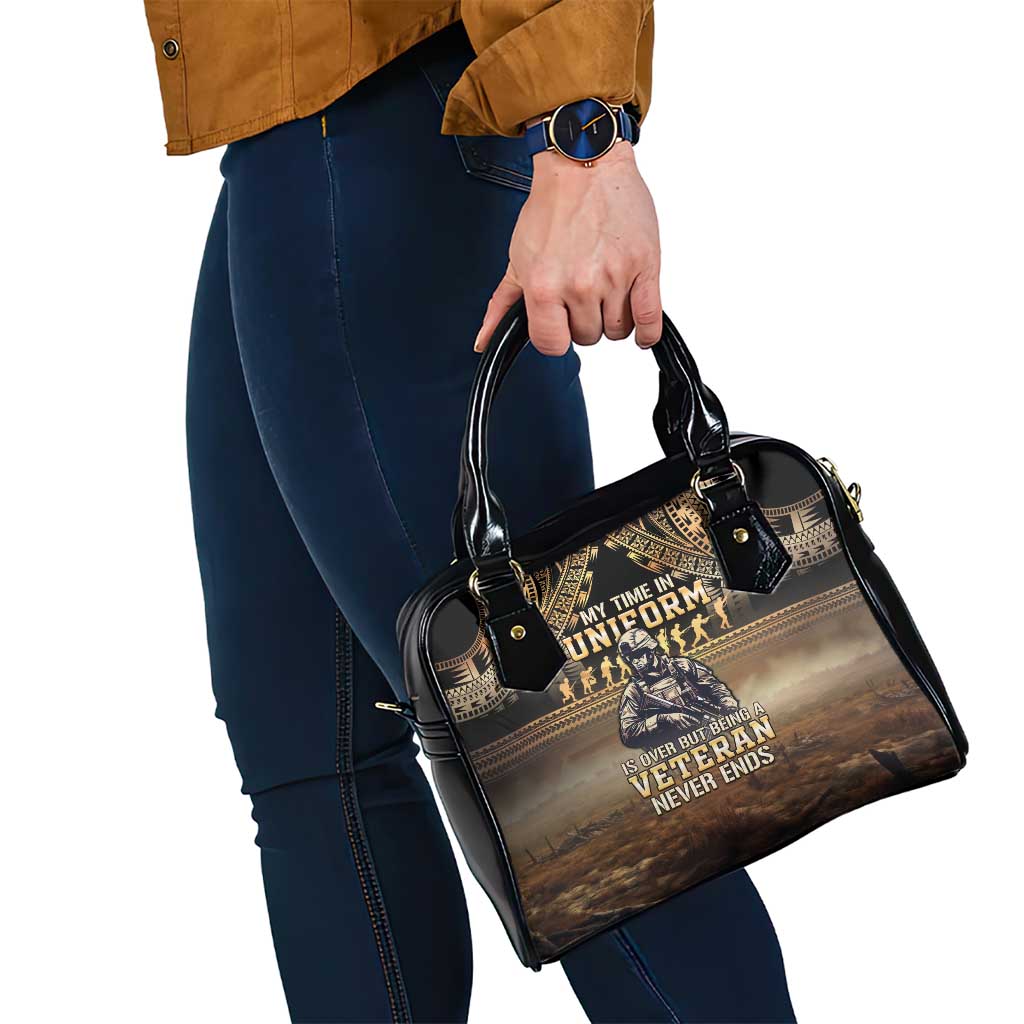 Polynesia Veterans Day Shoulder Handbag Thank You Veterans Polynesian Pattern LT05 - Polynesian Pride