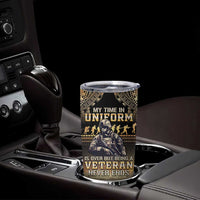 Polynesia Veterans Day Tumbler Cup Thank You Veterans Polynesian Pattern LT05 - Polynesian Pride
