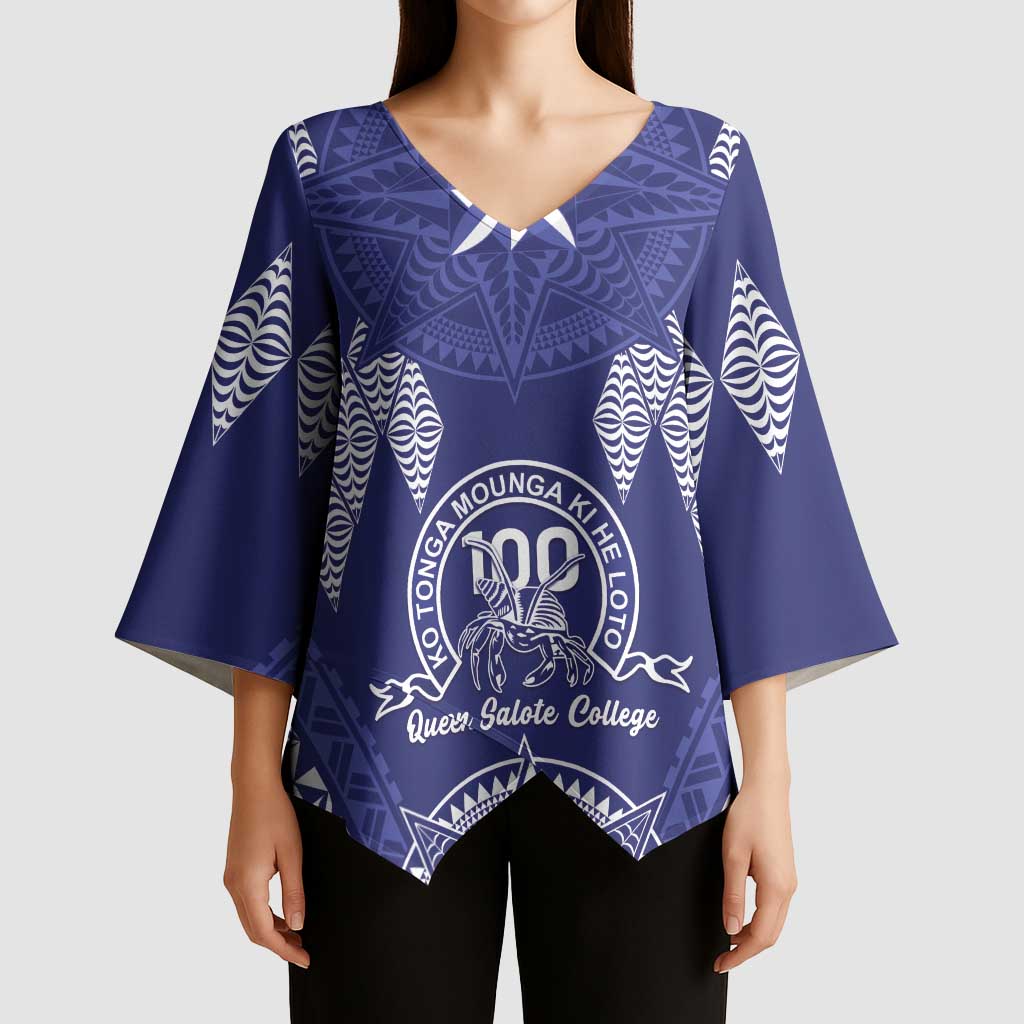 Personalised Queen Salote College Centenary Kimono Sleeve Blouse Tongan Kupesi Pattern LT05 - Polynesian Pride