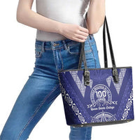 Queen Salote College Centenary Leather Tote Bag Tongan Kupesi Pattern LT05 - Polynesian Pride