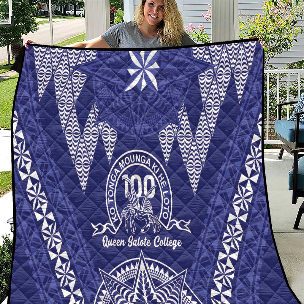 Queen Salote College Centenary Quilt Tongan Kupesi Pattern LT05 Navy - Polynesian Pride
