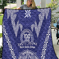 Queen Salote College Centenary Quilt Tongan Kupesi Pattern LT05 Navy - Polynesian Pride