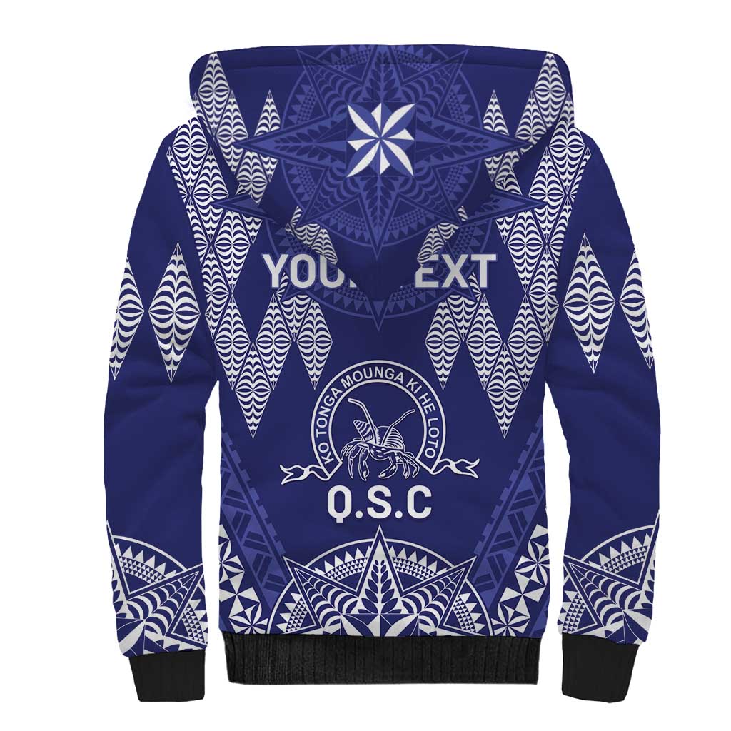 Personalised Queen Salote College Centenary Sherpa Hoodie Tongan Kupesi Pattern LT05 - Polynesian Pride