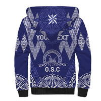 Personalised Queen Salote College Centenary Sherpa Hoodie Tongan Kupesi Pattern LT05 - Polynesian Pride