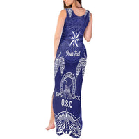Personalised Queen Salote College Centenary Tank Maxi Dress Tongan Kupesi Pattern LT05 - Polynesian Pride