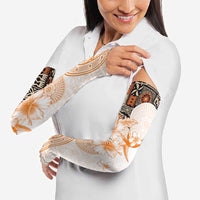 Fiji Arm Sleeves Masi Tapa Pattern Brown LT05 - Polynesian Pride