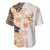 Fiji Baseball Jersey Masi Tapa Pattern Brown LT05 - Polynesian Pride