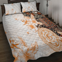 Fiji Quilt Bed Set Masi Tapa Pattern Brown LT05 - Polynesian Pride