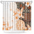 Fiji Shower Curtain Masi Tapa Pattern Brown LT05 Brown - Polynesian Pride