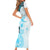 Fiji Family Matching Short Sleeve Bodycon Dress and Hawaiian Shirt Masi Tapa Pattern Blue LT05 - Polynesian Pride