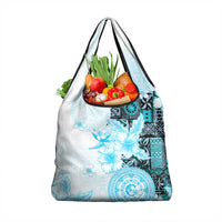 Fiji Grocery Bag Masi Tapa Pattern Blue LT05 1-pack One Size Blue - Polynesian Pride