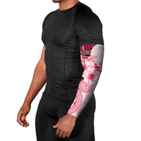 Fiji Arm Sleeves Masi Tapa Pattern Red LT05 - Polynesian Pride