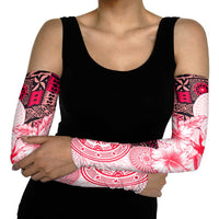 Fiji Arm Sleeves Masi Tapa Pattern Red LT05 - Polynesian Pride