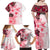 Fiji Family Matching Off Shoulder Maxi Dress and Hawaiian Shirt Masi Tapa Pattern Red LT05 - Polynesian Pride