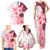 Fiji Family Matching Tank Maxi Dress and Hawaiian Shirt Masi Tapa Pattern Red LT05 - Polynesian Pride