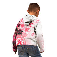 Fiji Kid Hoodie Masi Tapa Pattern Red LT05 - Polynesian Pride