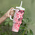 Fiji Tumbler With Handle Masi Tapa Pattern Red