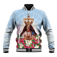 Guam Patroness Baseball Jacket The Legend Santa Marian Kamalen LT05 Unisex Blue - Polynesian Pride