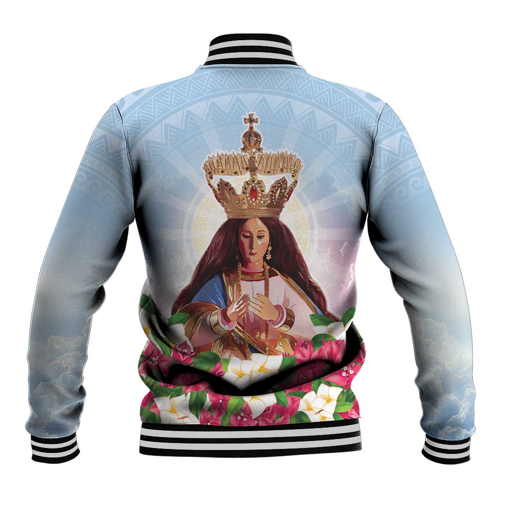Guam Patroness Baseball Jacket The Legend Santa Marian Kamalen LT05 - Polynesian Pride