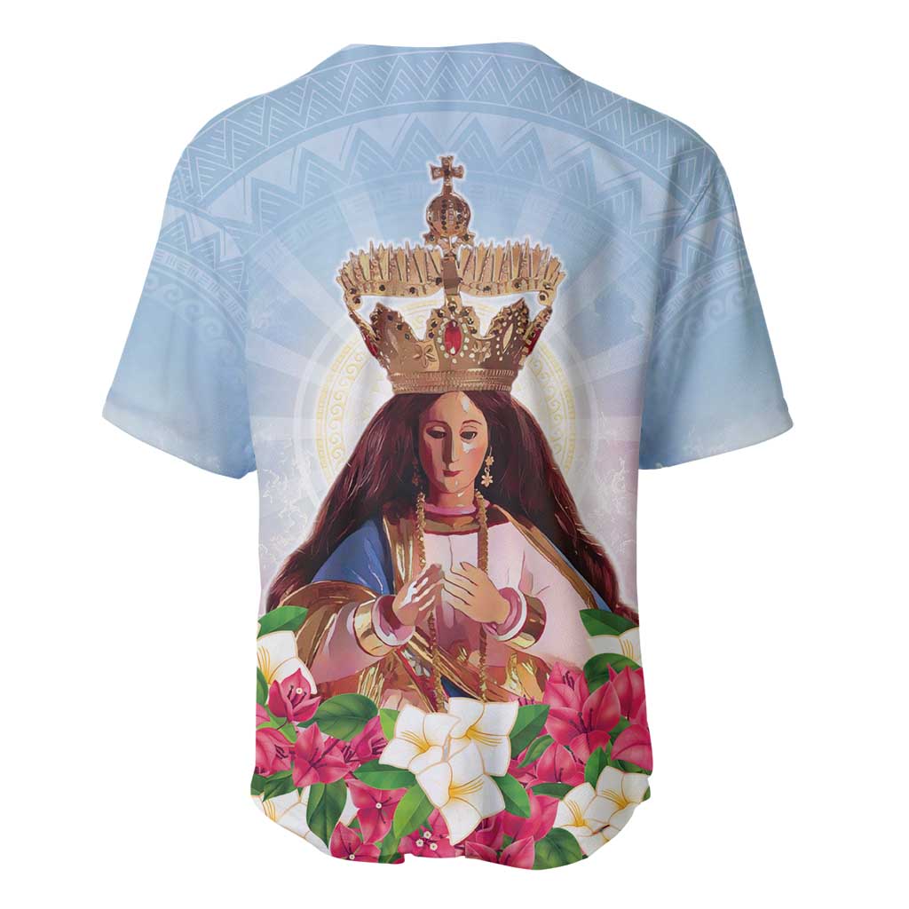 Guam Patroness Baseball Jersey The Legend Santa Marian Kamalen LT05 - Polynesian Pride