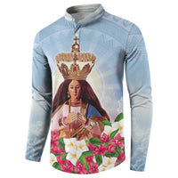 Guam Patroness Button Sweatshirt The Legend Santa Marian Kamalen LT05 - Polynesian Pride