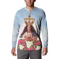 Guam Patroness Button Sweatshirt The Legend Santa Marian Kamalen LT05 - Polynesian Pride