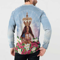 Guam Patroness Button Sweatshirt The Legend Santa Marian Kamalen LT05 - Polynesian Pride