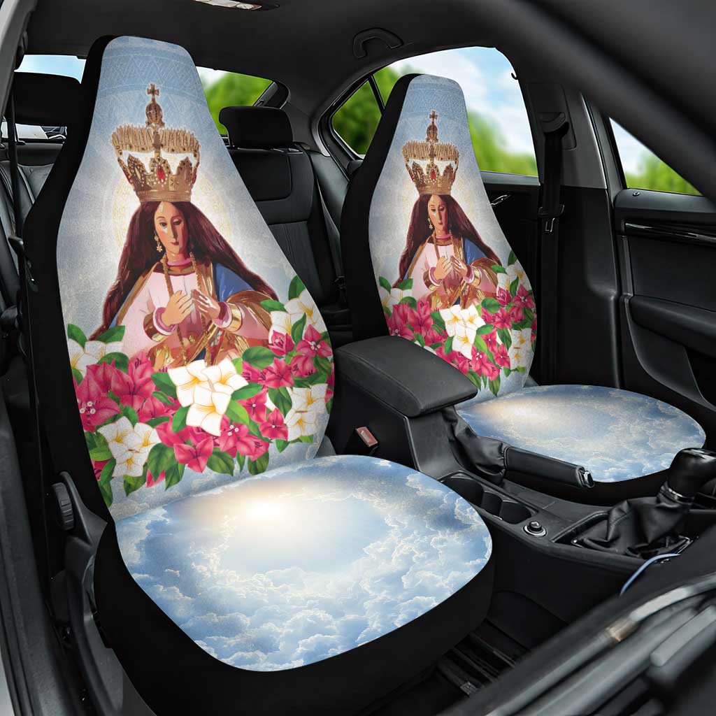 Guam Patroness Car Seat Cover The Legend Santa Marian Kamalen LT05 One Size Blue - Polynesian Pride