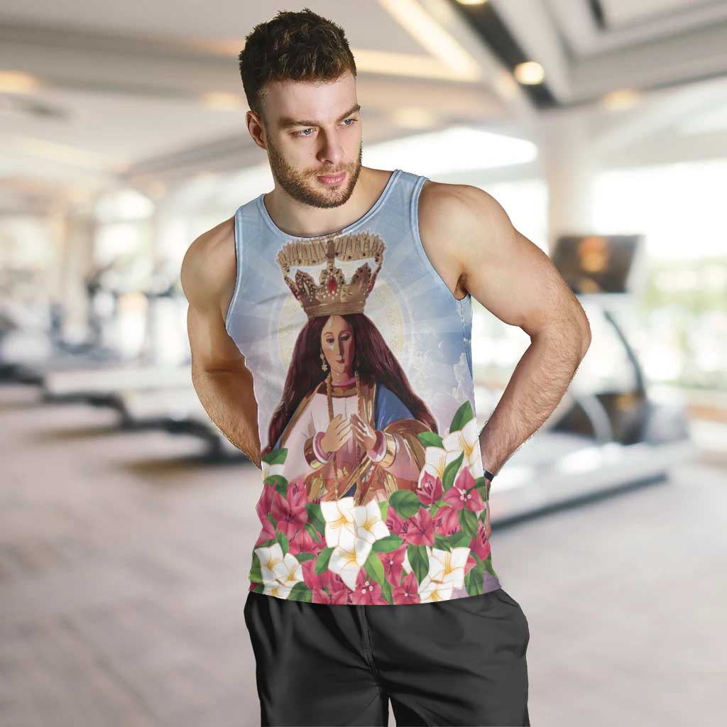 Guam Patroness Men Tank Top The Legend Santa Marian Kamalen LT05 Blue - Polynesian Pride