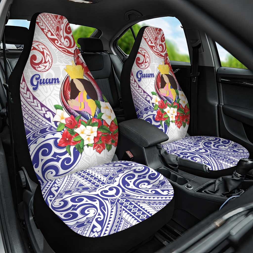 Happy Guam Santa Marian Kamalen Day Car Seat Cover LT05 One Size White - Polynesian Pride