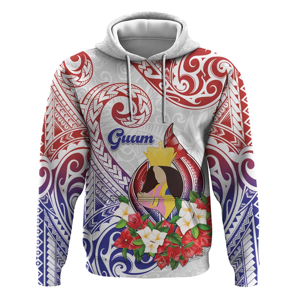 Happy Guam Santa Marian Kamalen Day Hoodie LT05 Pullover Hoodie White - Polynesian Pride