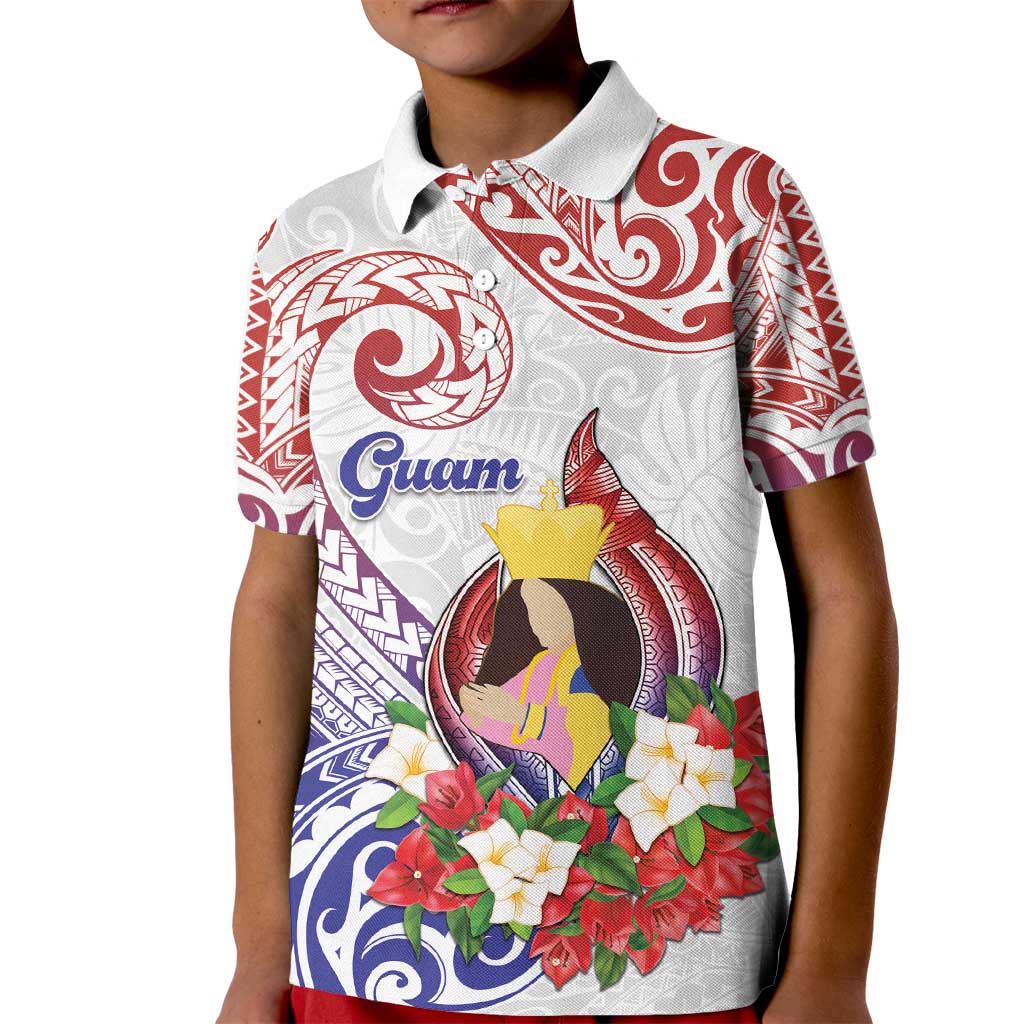 Happy Guam Santa Marian Kamalen Day Kid Polo Shirt LT05 Kid White - Polynesian Pride