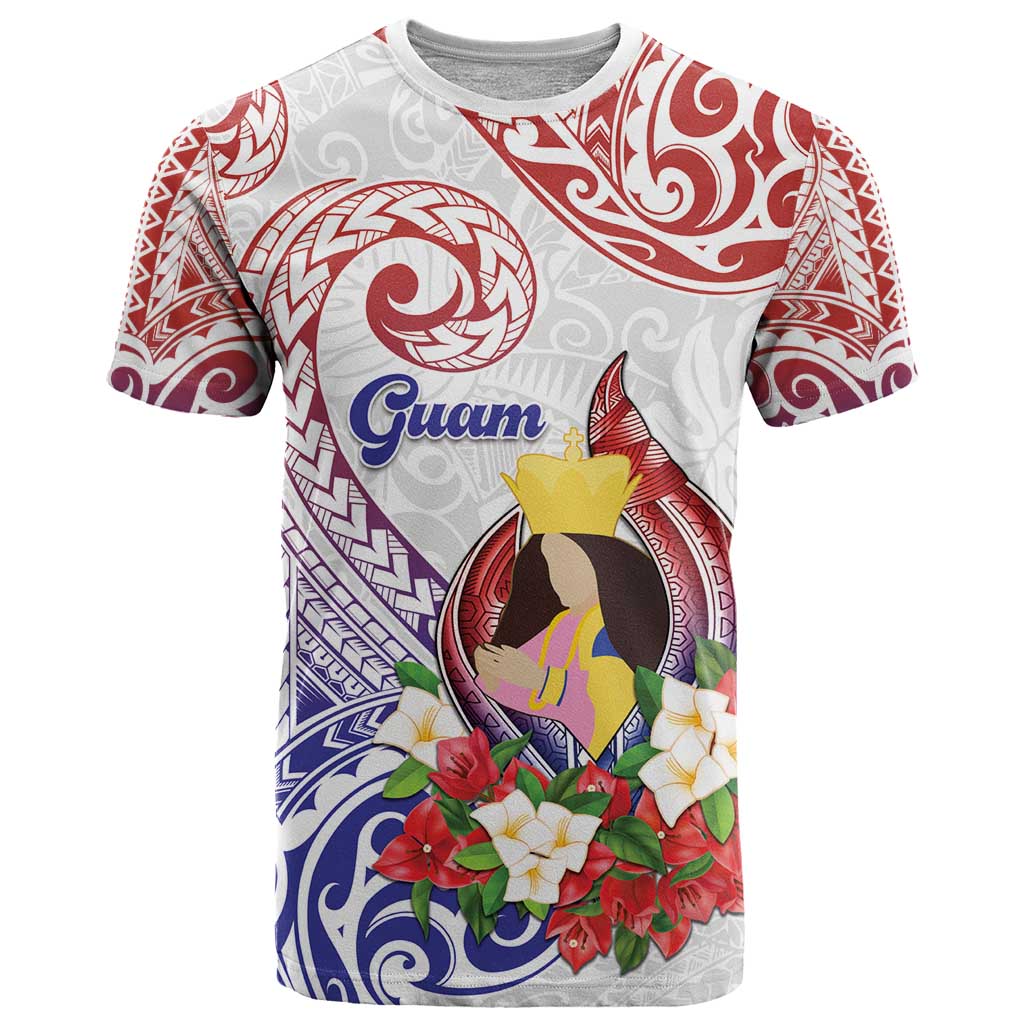 Happy Guam Santa Marian Kamalen Day T Shirt LT05 White - Polynesian Pride