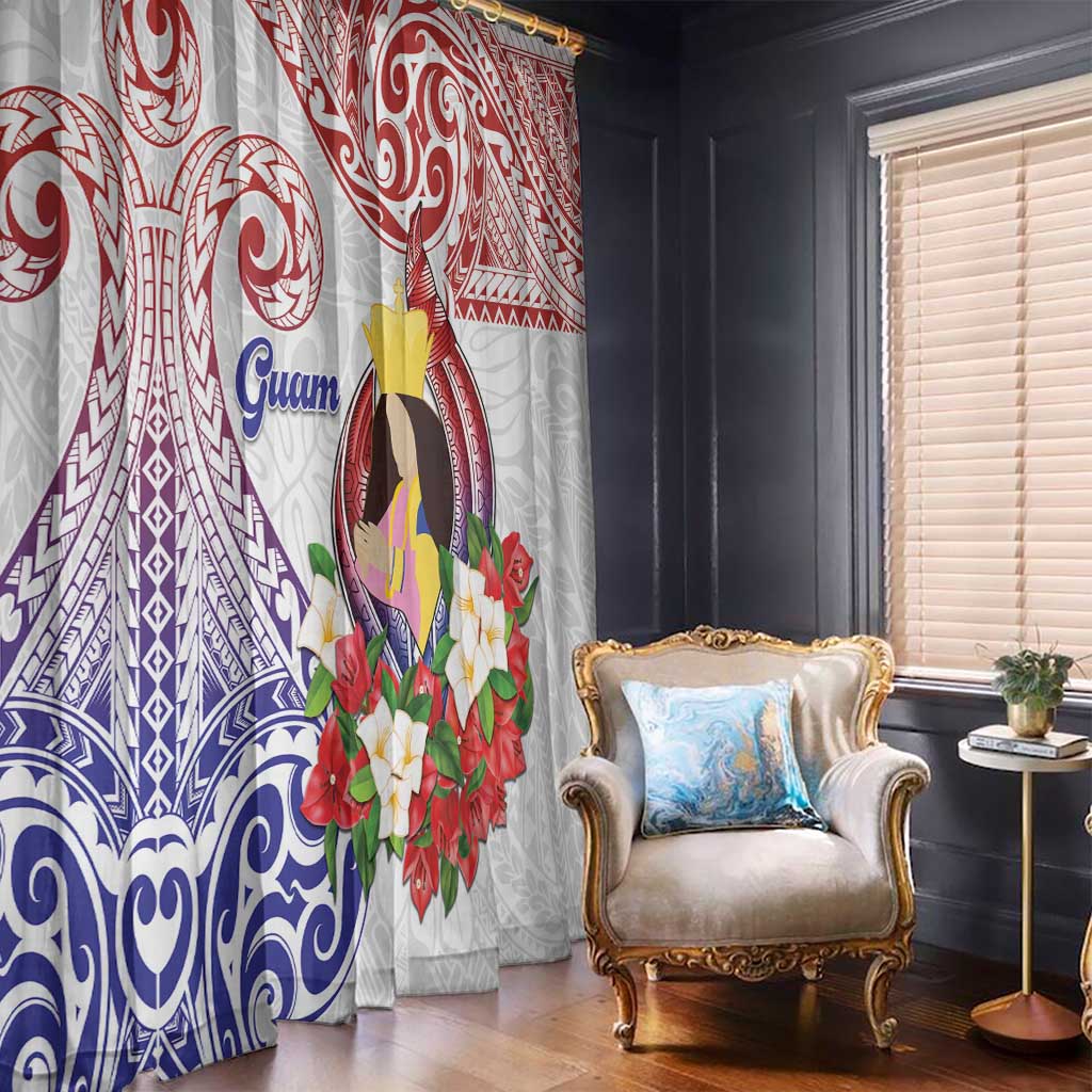 Happy Guam Santa Marian Kamalen Day Window Curtain LT05 - Polynesian Pride