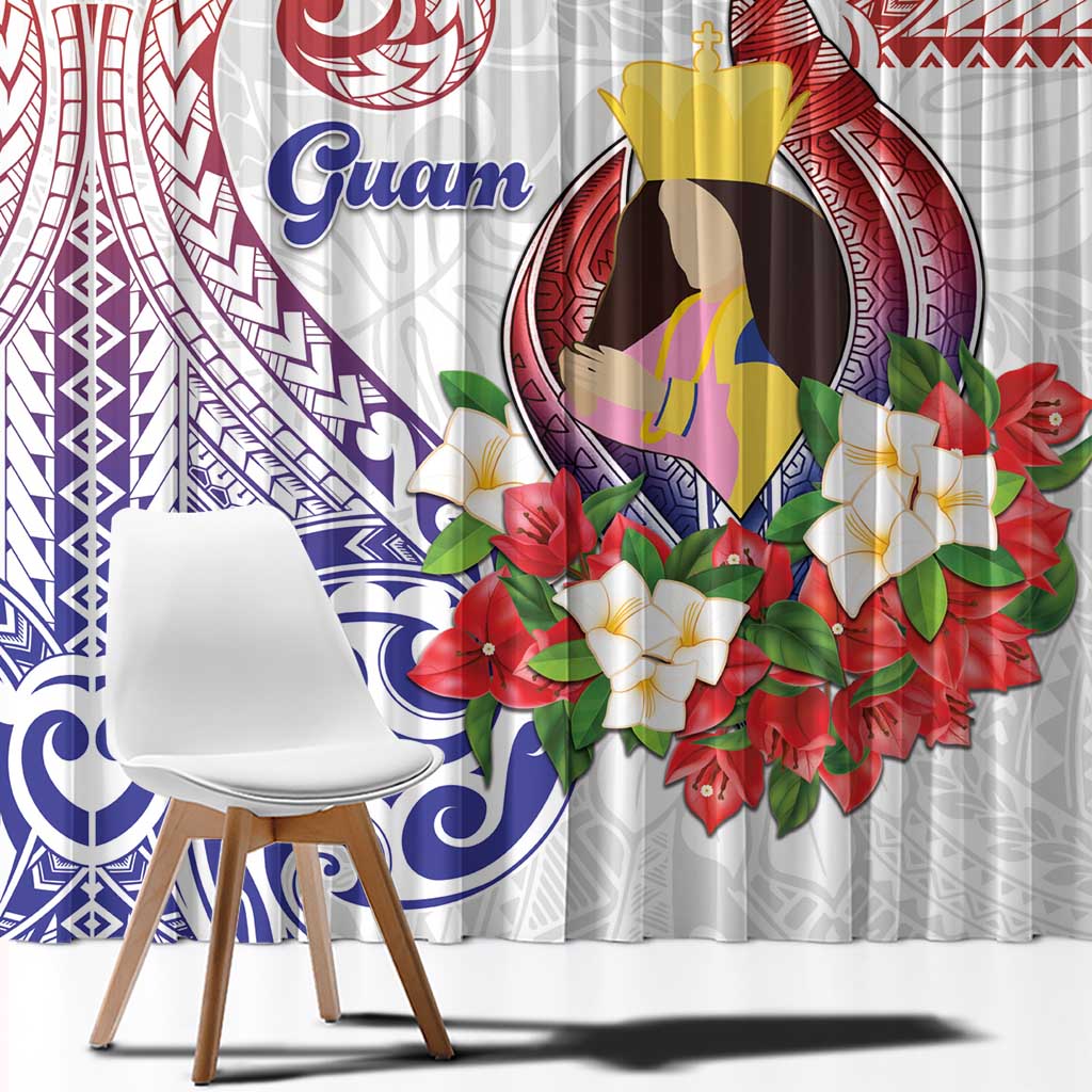 Happy Guam Santa Marian Kamalen Day Window Curtain LT05 - Polynesian Pride
