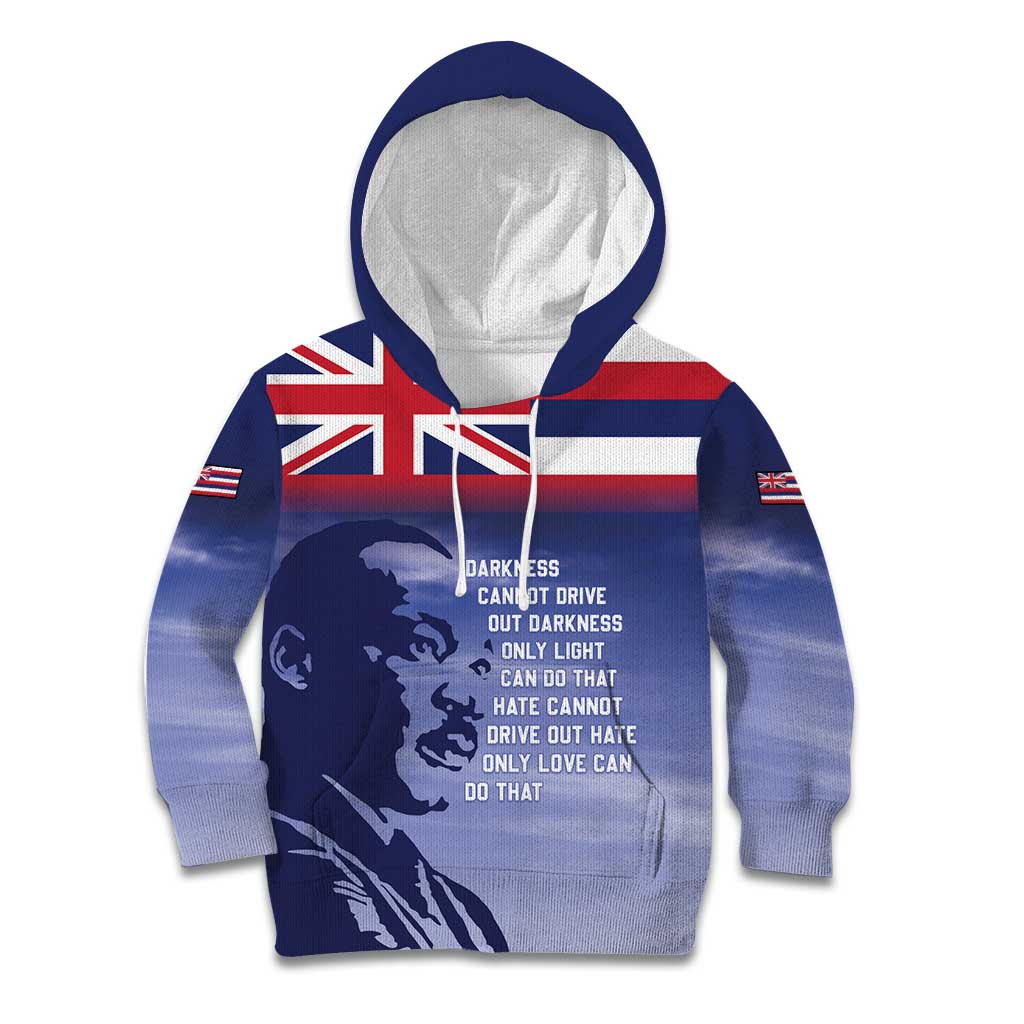 Hawaii MLK Day Kid Hoodie LT05 Hoodie Blue - Polynesian Pride