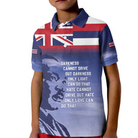 Hawaii MLK Day Kid Polo Shirt LT05 Kid Blue - Polynesian Pride