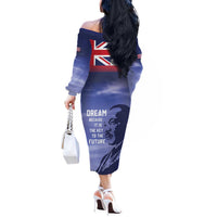 Hawaii MLK Day Off The Shoulder Long Sleeve Dress LT05 - Polynesian Pride