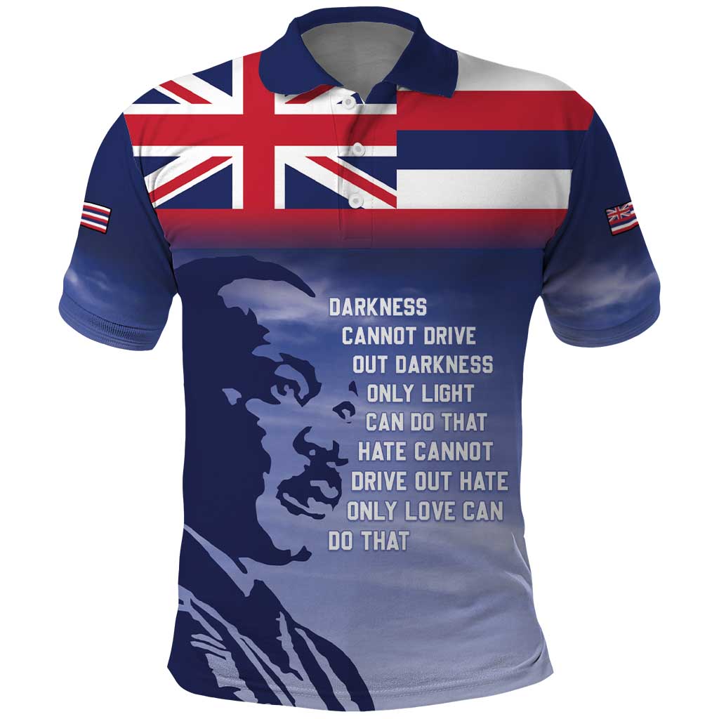 Hawaii MLK Day Polo Shirt LT05 Blue - Polynesian Pride