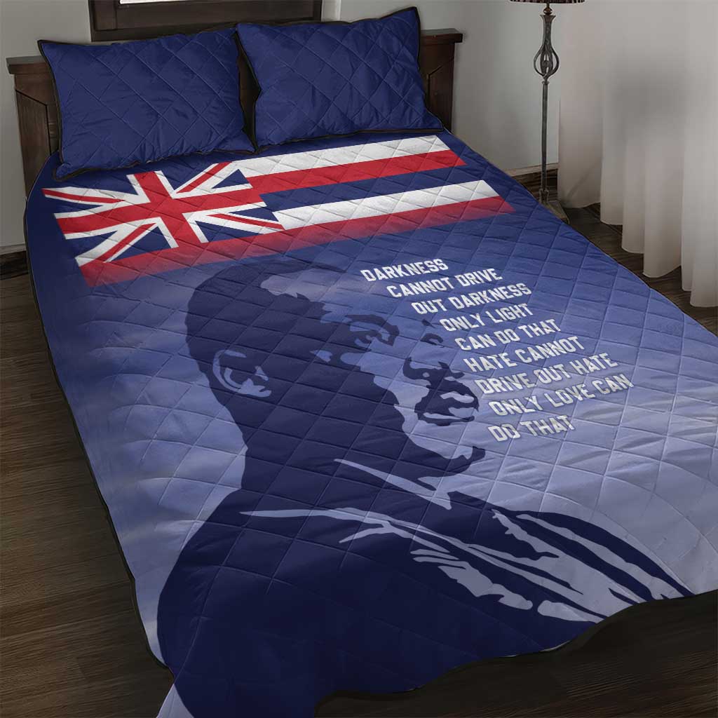 Hawaii MLK Day Quilt Bed Set LT05 Blue - Polynesian Pride