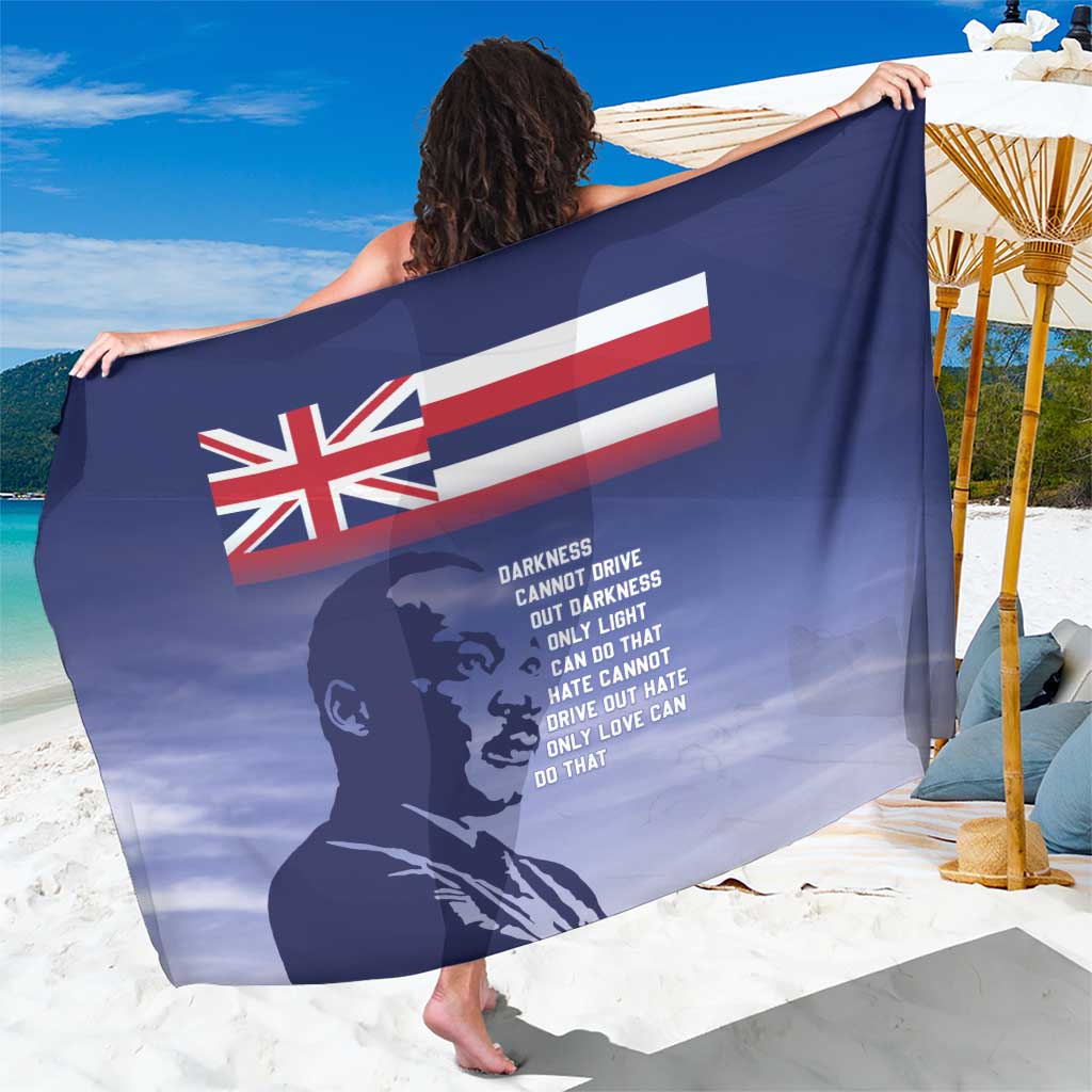 Hawaii MLK Day Sarong LT05 One Size 44 x 66 inches Blue - Polynesian Pride