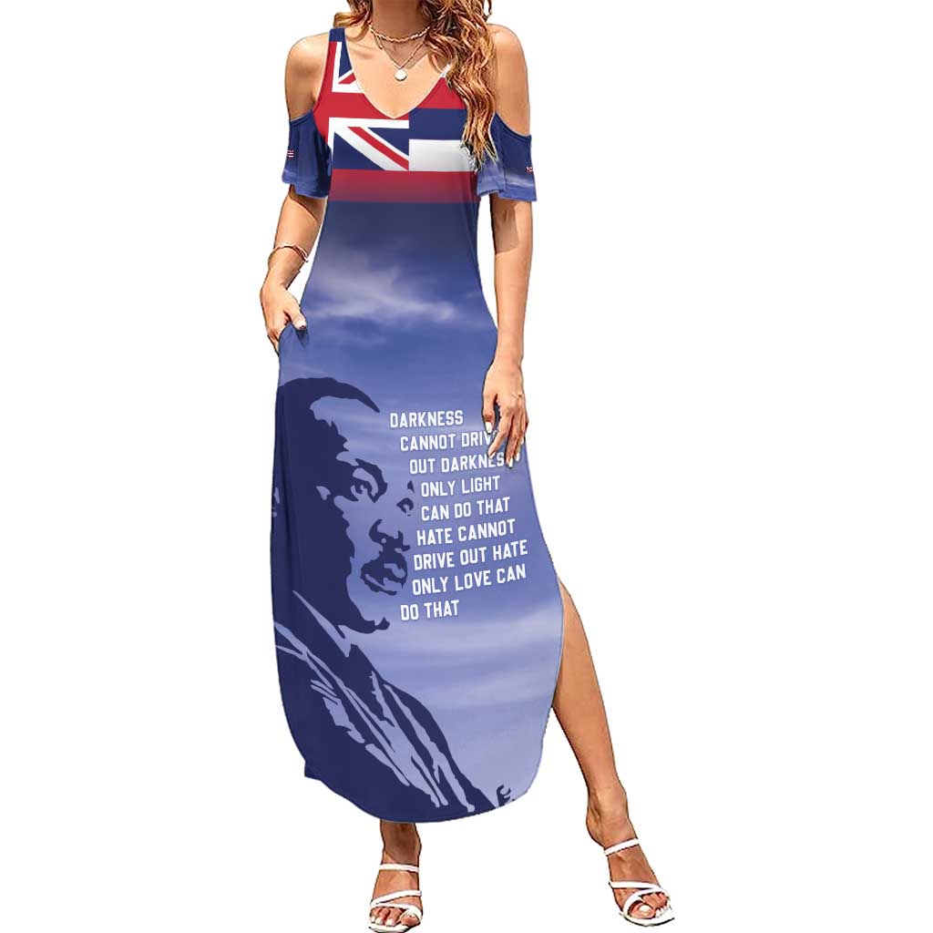 Hawaii MLK Day Summer Maxi Dress LT05 Women Blue - Polynesian Pride