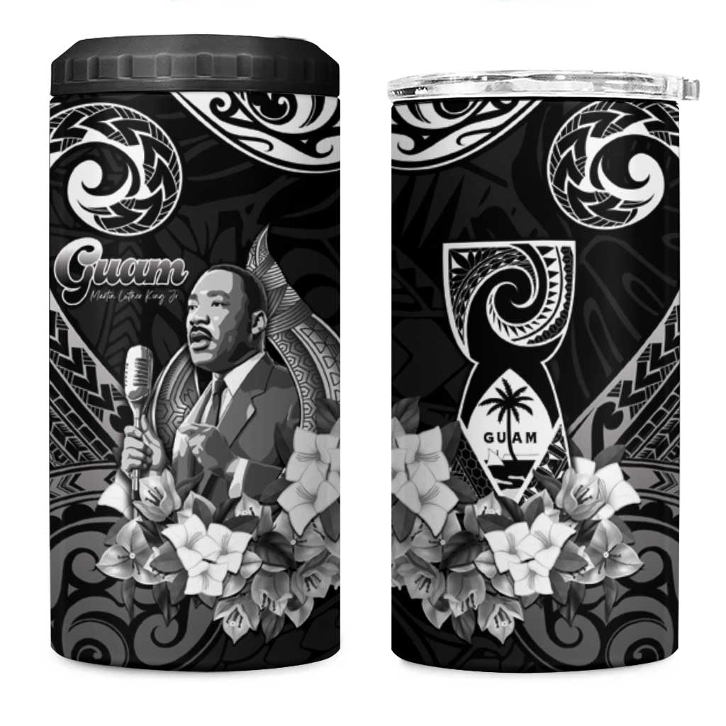 Guam MLK Day 4 in 1 Can Cooler Tumbler The Legacy Of MLK LT05 One Size: 16 oz Black - Polynesian Pride