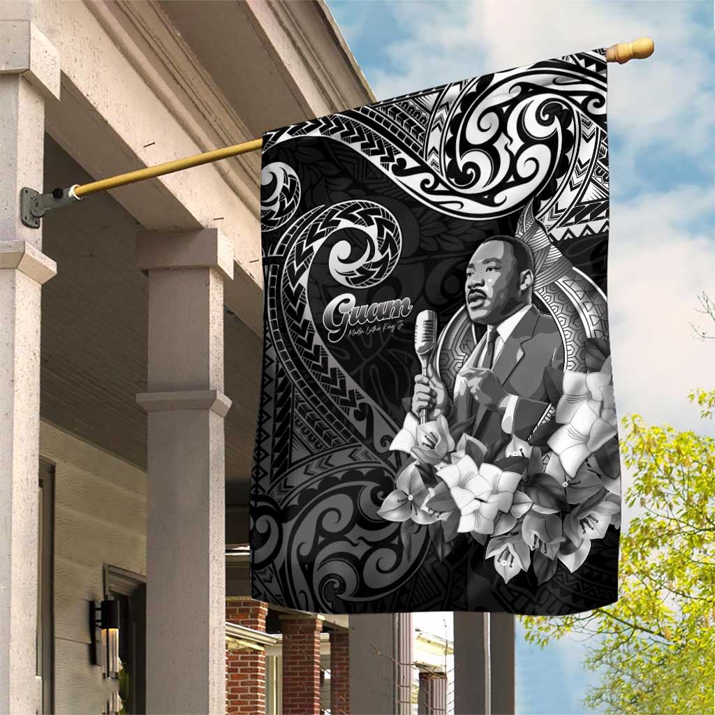Guam MLK Day Garden Flag The Legacy Of MLK LT05 House Flag Black - Polynesian Pride