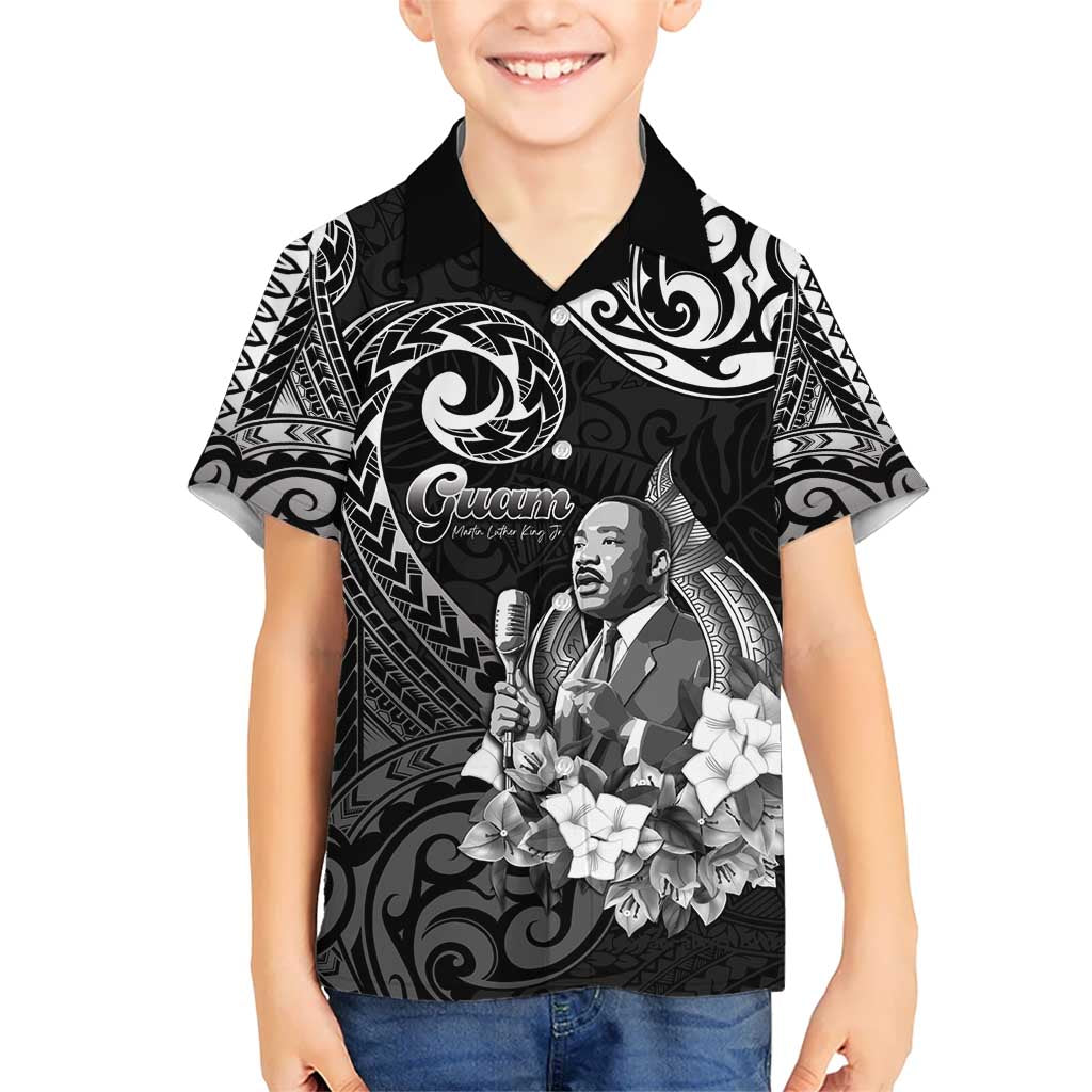 Guam MLK Day Kid Hawaiian Shirt The Legacy Of MLK LT05 Kid Black - Polynesian Pride