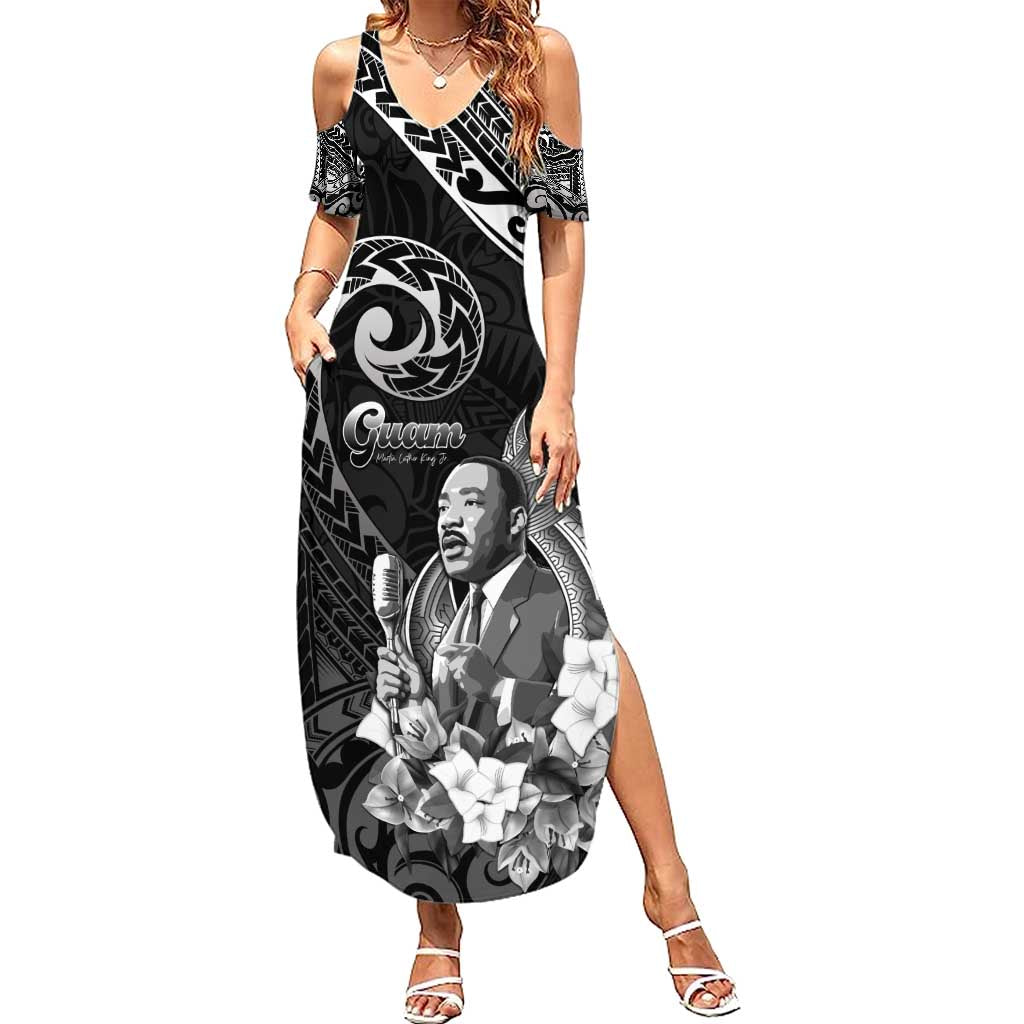 Guam MLK Day Summer Maxi Dress The Legacy Of MLK LT05 Women Black - Polynesian Pride