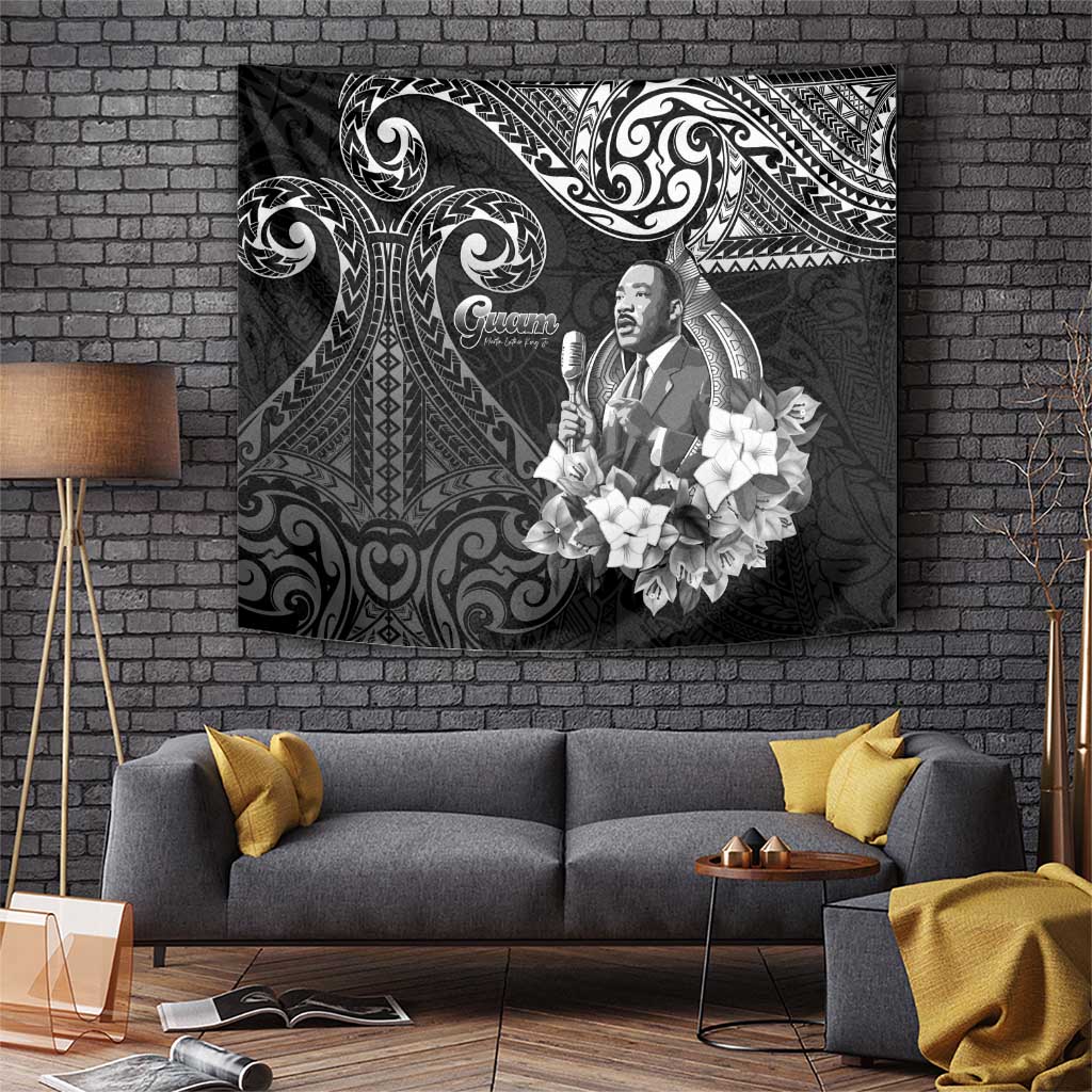 Guam MLK Day Tapestry The Legacy Of MLK LT05 Black - Polynesian Pride
