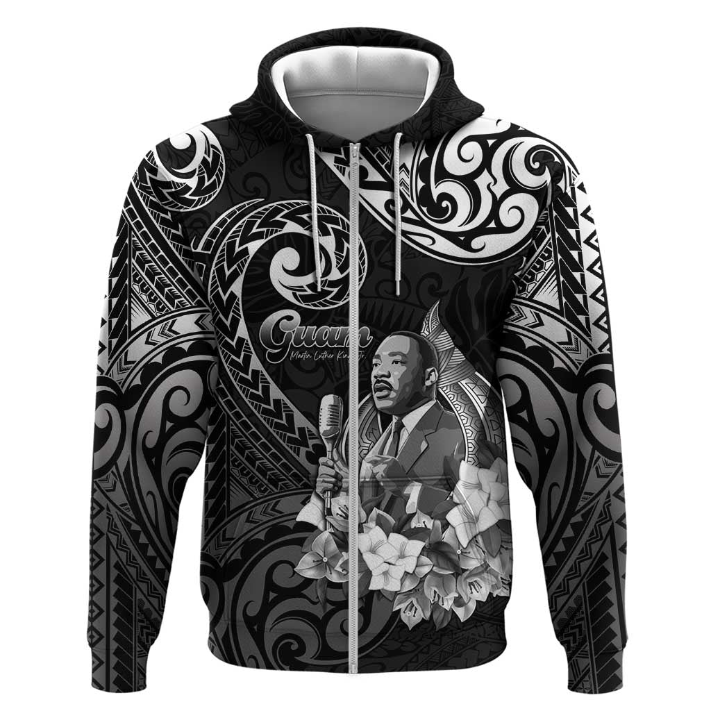 Guam MLK Day Zip Hoodie The Legacy Of MLK LT05 Zip Hoodie Black - Polynesian Pride